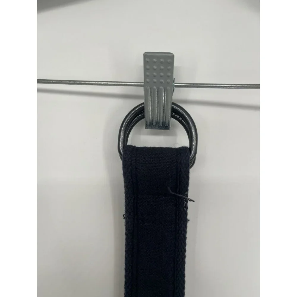 Abercrombie & Fitch Wide Blue Green Moose Logo‎ Cotton Web Belt - Size 8